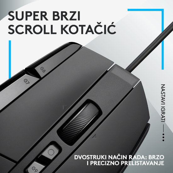 Miška LOGITECH Gaming G502 X, optična, 25600dpi, črna, USB