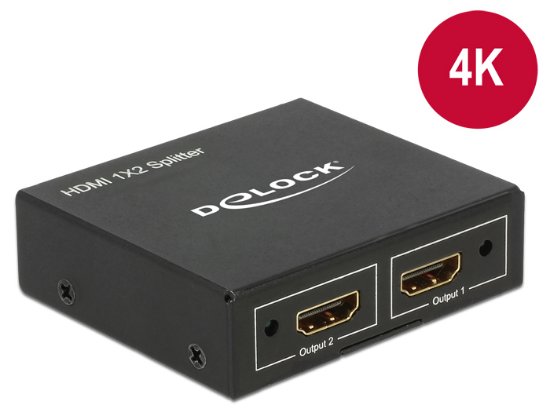 razdelnik HDMI DELOCK Switch, HDMI In na 2x HDMI out, 4K