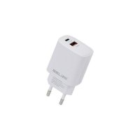 Polnilec BELINE BLN2CW30 GaN, 30W, PD3.0/QC3.0, USB-C + USB-A, beli