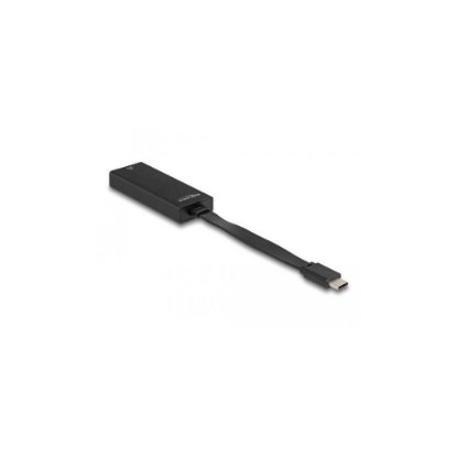 Omrežni adapter DELOCK, USB-C na G-LAN, slim, črni