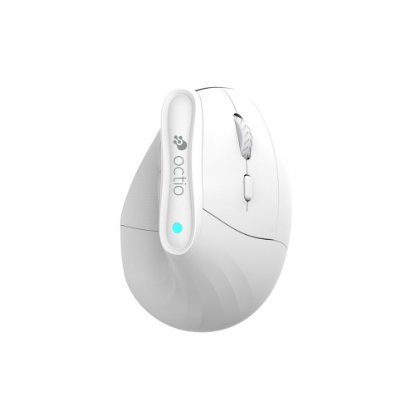 Miška OCTIO Ergo V100WBT, optična, brezžična, Bluetooth, 4000 dpi, bela