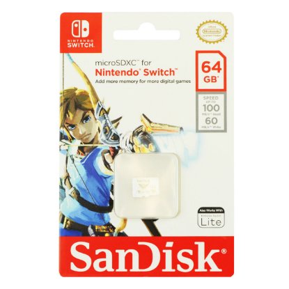 Pomnilniška kartica SANDISK za Nintendo Switch, microSDXC, 64 GB, SDSQXAT-064G-GNCZN, U3, C10, A1, UHS-I