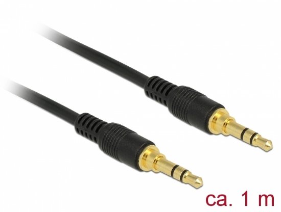 Kabel DELOCK, audio stereo, 3.5mm (M) na 3.5mm (M), 1m