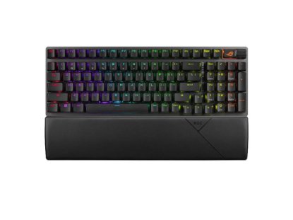 Tipkovnica ASUS ROG Strix Scope II 96 Wireless, RGB, mehanička, US Layout, brezžična, USB, BT, črna