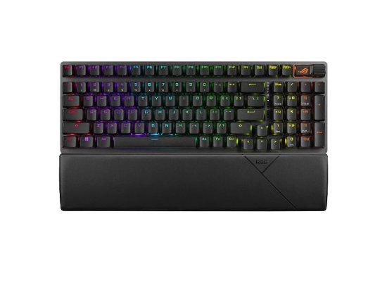 Tipkovnica ASUS ROG Strix Scope II 96 Wireless, RGB, mehanička, US Layout, brezžična, USB, BT, črna