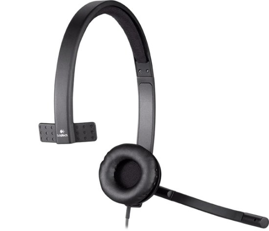 slušalke LOGITECH Headset H570e Mono, USB, črne