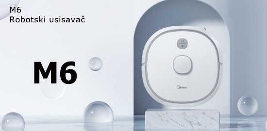Robotski sesalnik MIDEA M6, beli
