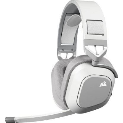slušalke CORSAIR HS80 Max Wireless, brezžične, mikrofon, bele
