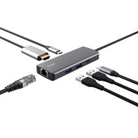 Postaja za priklop TRUST Dalyx, 6 v 1, USB-C na 2x USB 3.1, 2x USB-C, HDMI, LANAsk ChatGPT