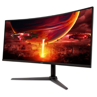 Gaming monitor 34" ACER Nitro ED340CUS3bmiipx UM.CE0EE.301, UWQHD, VA, 165Hz, 1ms, 250cd/m2, FreeSync, ukrivljen, zvočniki, črn