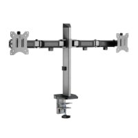 Stojalo za monitor WHITE SHARK GMS-3205 Amenhotep II, namizno, do 32", za 2 monitora, sivo