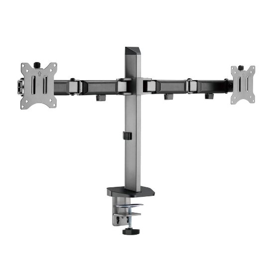 Stojalo za monitor WHITE SHARK GMS-3205 Amenhotep II, namizno, do 32", za 2 monitora, sivo