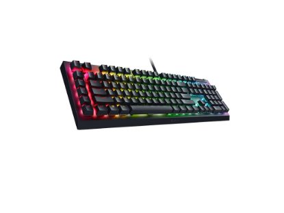 Tipkovnica RAZER BlackWidow V4 X, mehanska, Green switch, RGB, HR/US postavitev, črna, USB