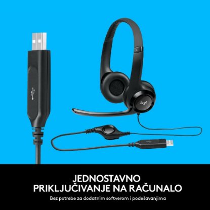 slušalke LOGITECH H390, črne, USB