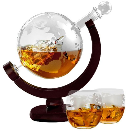 Set za viski MIKAMAX Globe Decanter Set