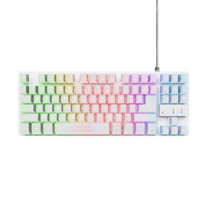 Tipkovnica + miška TRUST GXT 798, žična, USB, bela