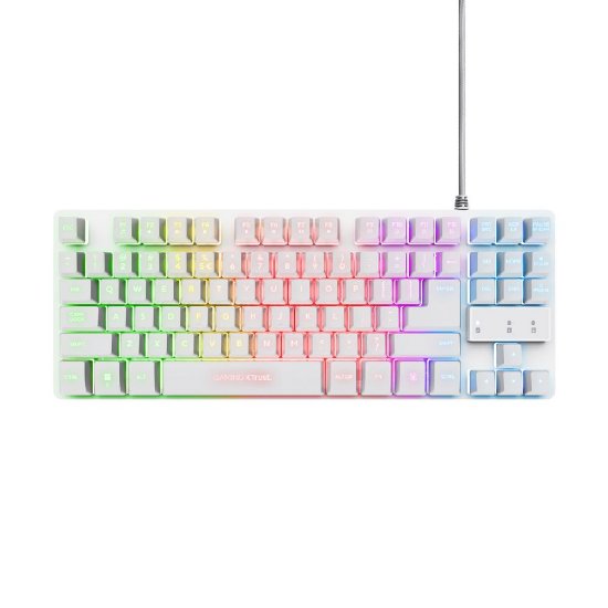 Tipkovnica + miška TRUST GXT 798, žična, USB, bela