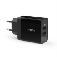 Polnilec ANKER PowerPort II 24W, A2021L11, 2x USB-A, črni