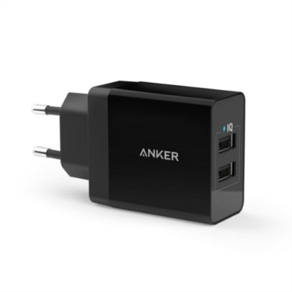 Polnilec ANKER PowerPort II 24W, A2021L11, 2x USB-A, črni