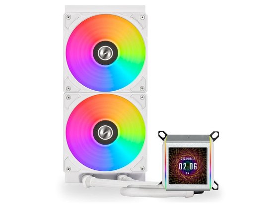 Vodno hlajenje LIAN LI GALAHAD II LCD 280, ARGB, LCD ekran, CPU hlađenje, za Intel i AMD, belo
