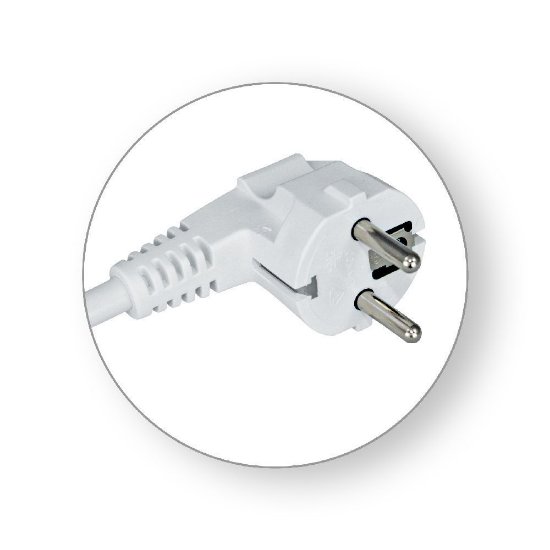 Napajalni kabel COMMEL H05VV-F 3G2,5, 3m, bel