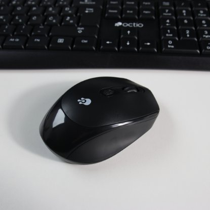 Miška OCTIO M302W, optična, brezžična, 1600dpi, črna
