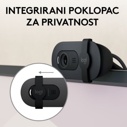 Web kamera LOGITECH Brio 100, črna