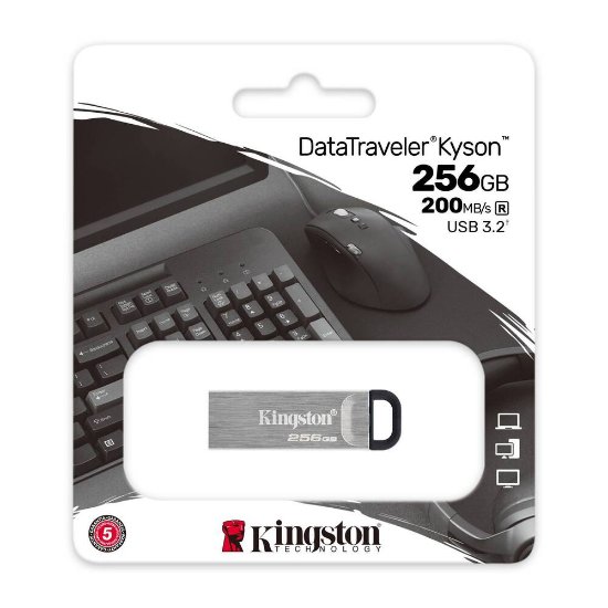 USB ključek 3.2 FLASH DRIVE, 256GB, KINGSTON DataTraveler Kyson DTKN/256GB, srebrni