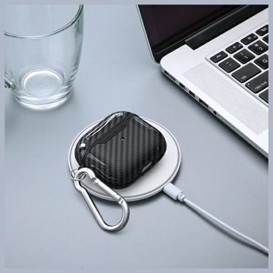 Futrola za slušalke BELINE AirPods Carbon Cover, za APPLE AirPods 4, črna