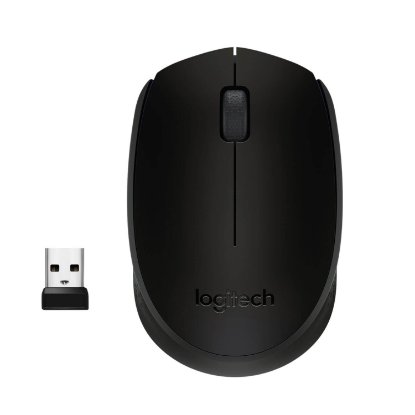 Miška LOGITECH B170, optična, 1000dpi, brezžična, črna, USB