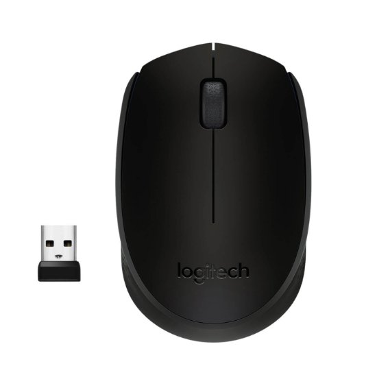 Miška LOGITECH B170, optična, 1000dpi, brezžična, črna, USB