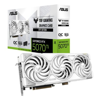 Grafična kartica ASUS GeForce RTX 5070 Ti OC TUF Gaming BTF White, 16GB GDDR7