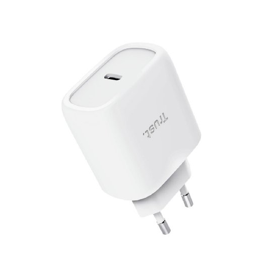 Hišni polnilec TRUST Maxo, USB-C, 45W, GaN, bel
