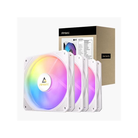 Ventilator ANTEC P12 PWM, 120mm, PWM, bel, 3 kosi