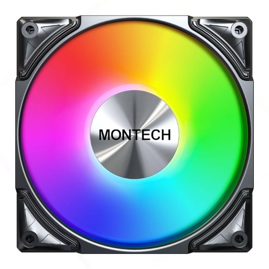 Ventilator MONTECH Metal Pro 12 ARGB, PWM, 120mm, 2200 okr/min, RGB,  črni