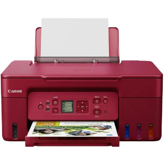 Večfunkcijski tiskalnik CANON Pixma G3470, tiskalnik/skener/kopirni stroj, 4800dpi, USB, WiFi, rdeč