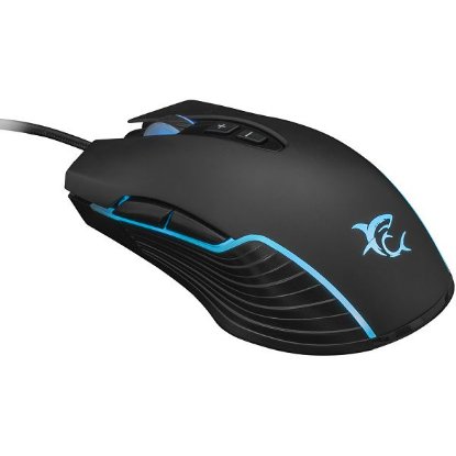 Miška WHITE SHARK Azarah, 6400dpi, optična, žična, črna