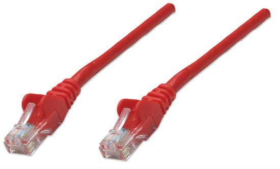 Kabel INTELLINET, patch CAT6, U/UTP, rdeči, 7.5m