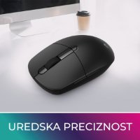 Miška OCTIO Style M390WBT, optična, brezžična, 1600 dpi, črna