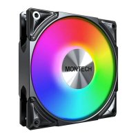 Ventilator MONTECH Metal Pro 12 ARGB, PWM, 120mm, 2200 okr/min, RGB,  črni