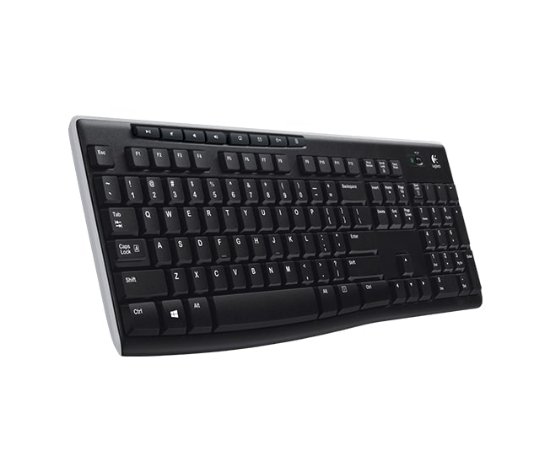 Tipkovnica LOGITECH K270, brezžična, črna, Unifying receiver USB