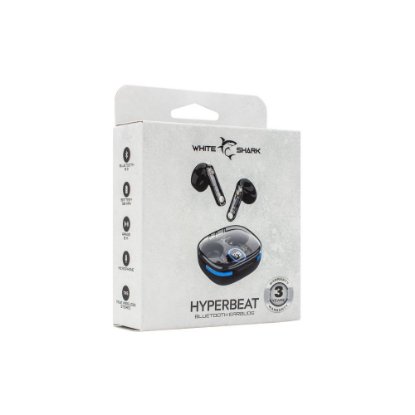 slušalke WHITE SHARK GEB-TWS37 Hyperbeat, in-ear, brezžične, bluetooth, črne