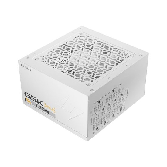 Napajalnik 850W, ANTEC GSK850 V2 White EC, ATX 3.1, 120mm vent., 80+ Gold, modularno, belo