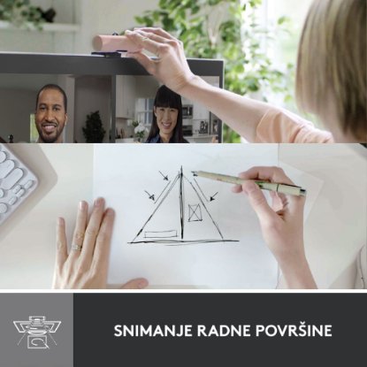 Web kamera LOGITECH Brio 500, roza