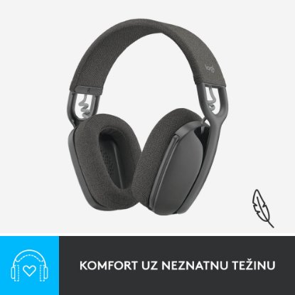 slušalke LOGITECH Zone Vibe 100, brezžične, BT, črne