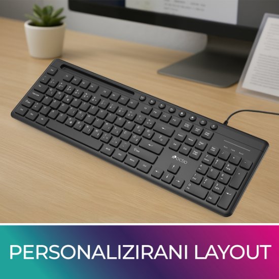 OCTIO Smart K320U žična tipkovnica (USB), črna