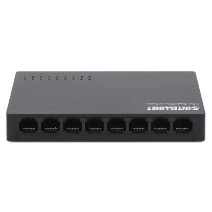 Stikalo INTELLINET 561754, 10/100/1000 Mbps, 8-portno, plastično, kabel Cat6 1m