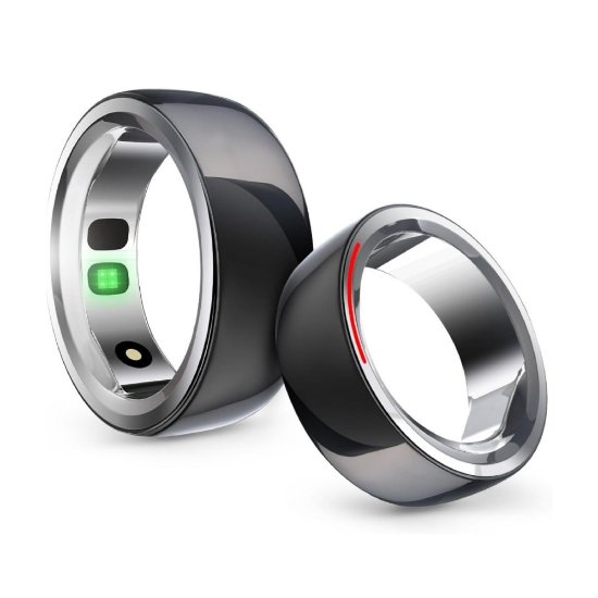 Pametni prstan HIFUTURE FutureRing L 65mm, spremljanje aktivnosti, srebrno-črn