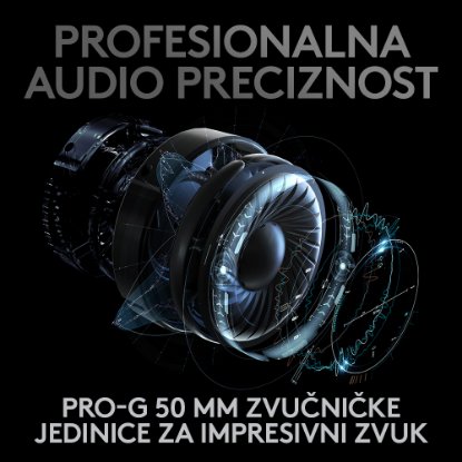 slušalke LOGITECH Gaming G PRO X, 7.1, brezžične, črne