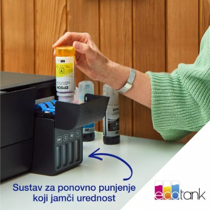 Multifunkcijski Tiskalnik EPSON ITS L5590, Tiskalnik/scanner/copy/fax, Eco Tank, 4800 dpi, USB, WiFi, črni